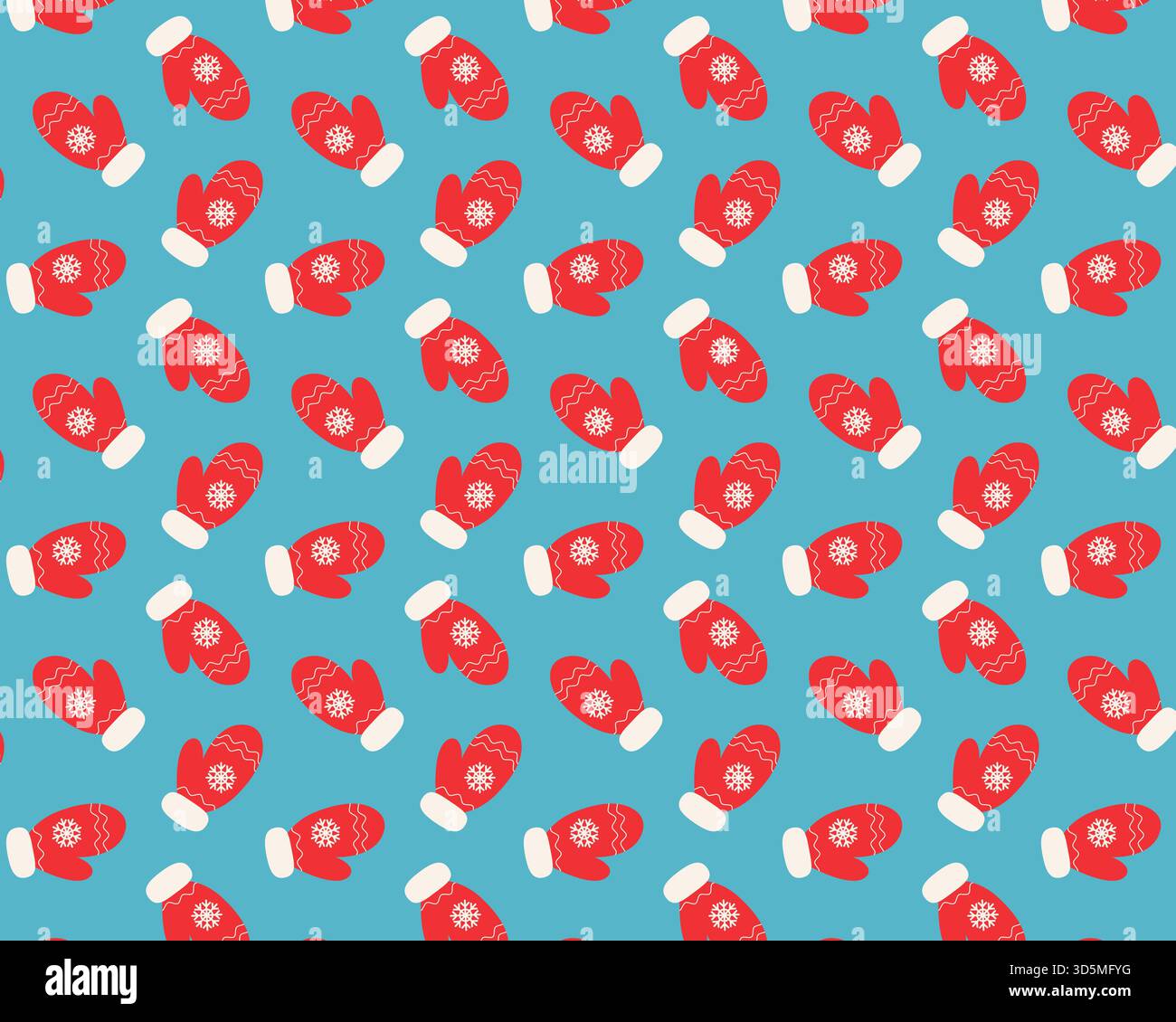 Motif sans couture. Moufles rouges de Noël. Arrière-plan isolé. Illustration vectorielle. Illustration de Vecteur