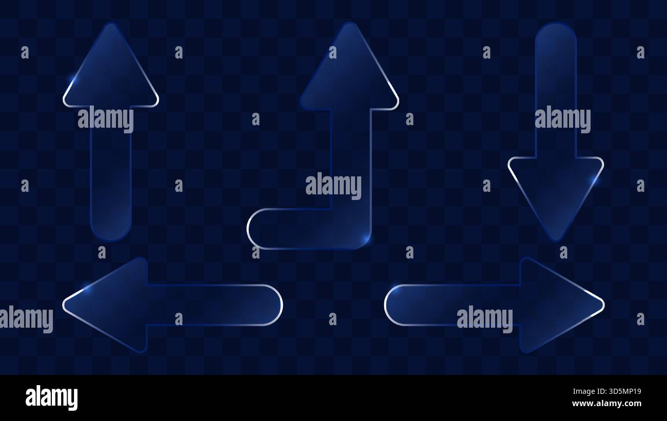 Tendance de l'interface utilisateur en verre transparent de conception de verre. Élément présentant la clarté effet brillant et flou idéal pour le marketing de conception Web et les interfaces numériques. Illustration vectorielle. Illustration de Vecteur