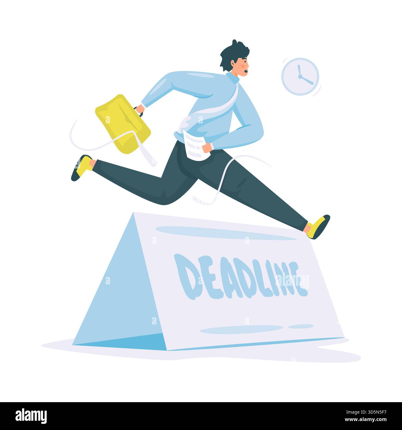 Illustration vectorielle de défi de délai de gestion du temps Illustration de Vecteur