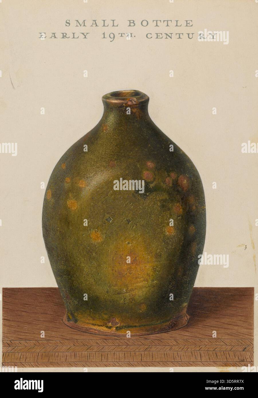 Bouteille par Alfred Parys, vers 1939, en verre ou en céramique, avec col étroit et corps plus large, conçue pour contenir des liquides. Banque D'Images