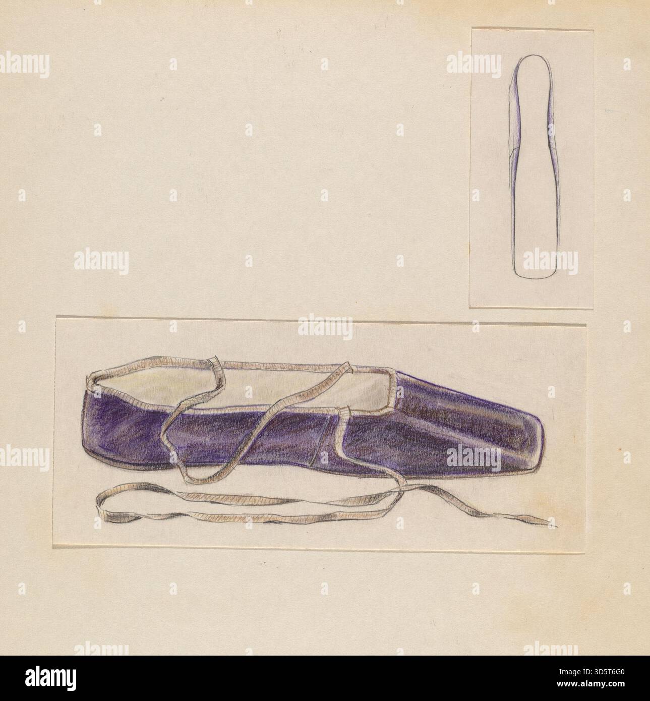 Pantoufle par Melita Hofmann conçu pour les vêtements d'intérieur, mettant en évidence le dessus, la semelle, le talon, les orteils, coutures, et matière souple. Banque D'Images