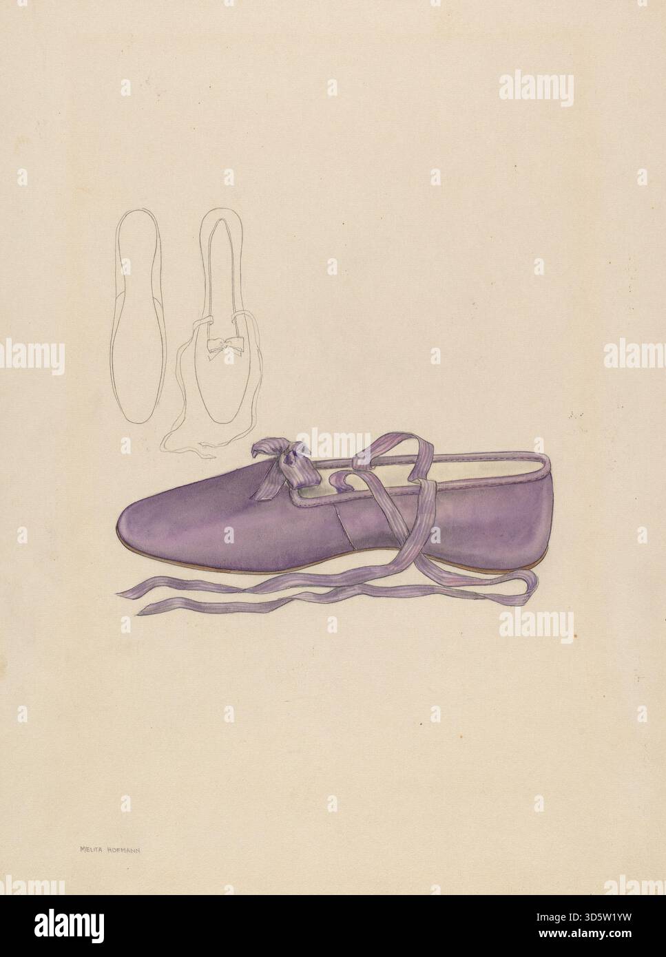 Chaussures de Melita Hofmann, une pantoufle présentant semelle, talon, tige, coutures, matériaux, et design fonctionnel intérieur. Banque D'Images