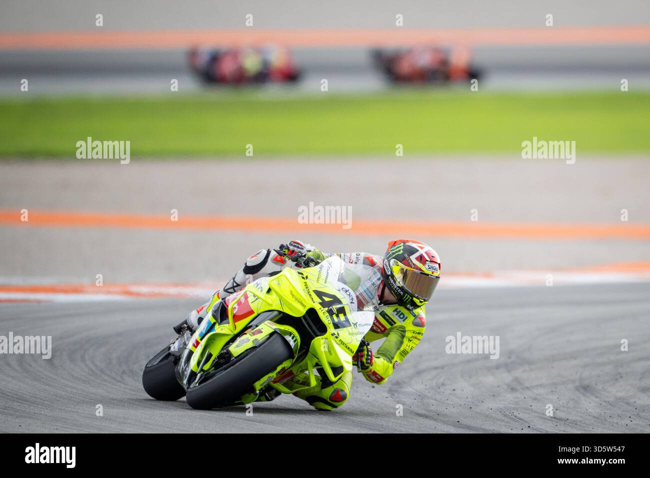 Fabio Di Giannantonio, Italien, pilotant l'écurie Pertamina Enduro VR46 Racing Team (49) vu en action lors du Grand Prix Motul de la Communauté valencienne Banque D'Images