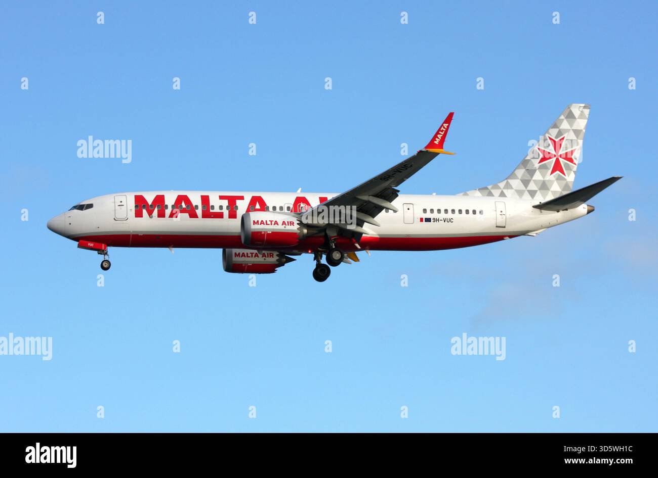 Un Boeing 737-8 MAX de Malta Air, filiale de Ryanair Banque D'Images