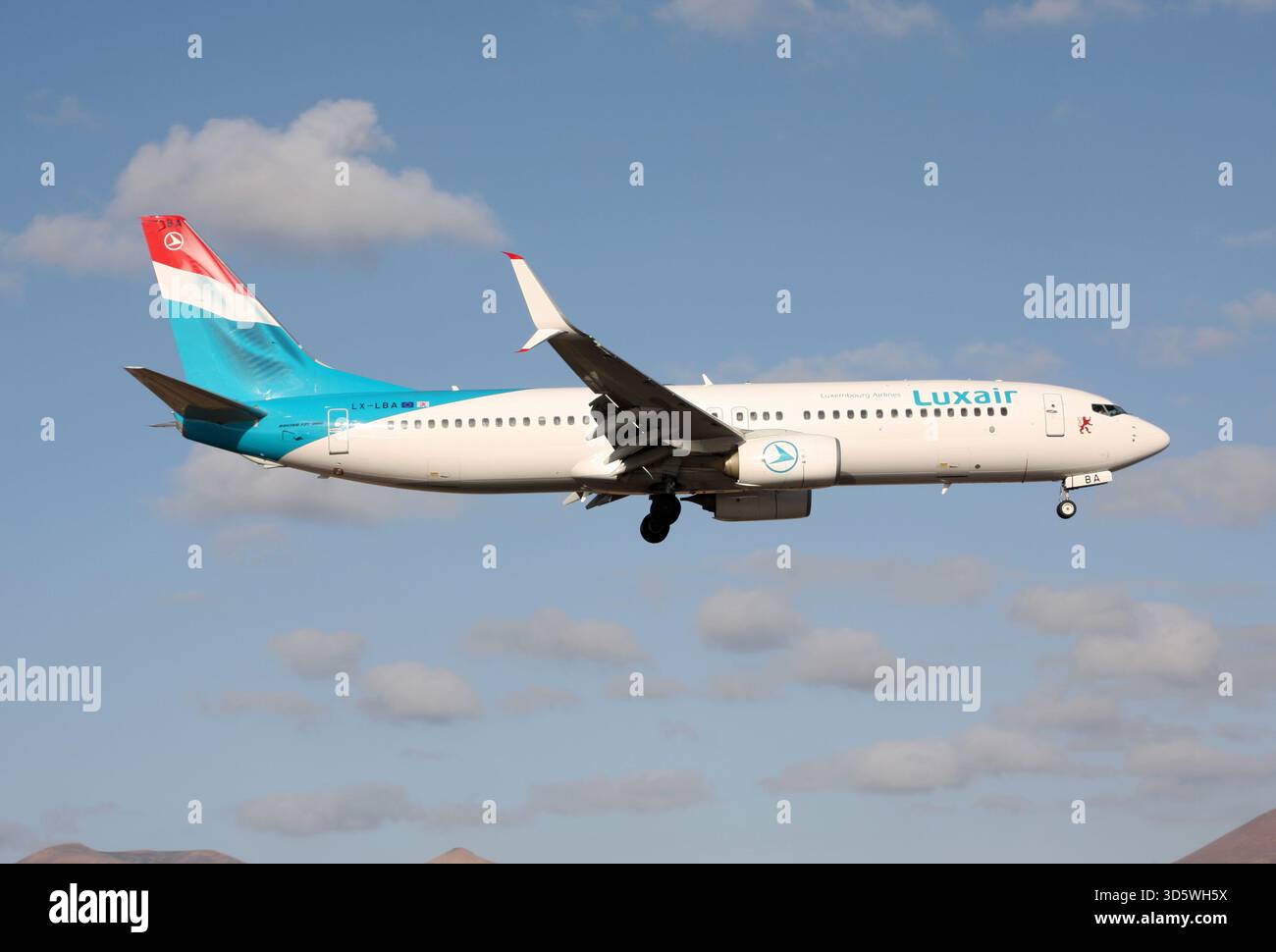 Un Boeing 737-800 de Luxair Banque D'Images