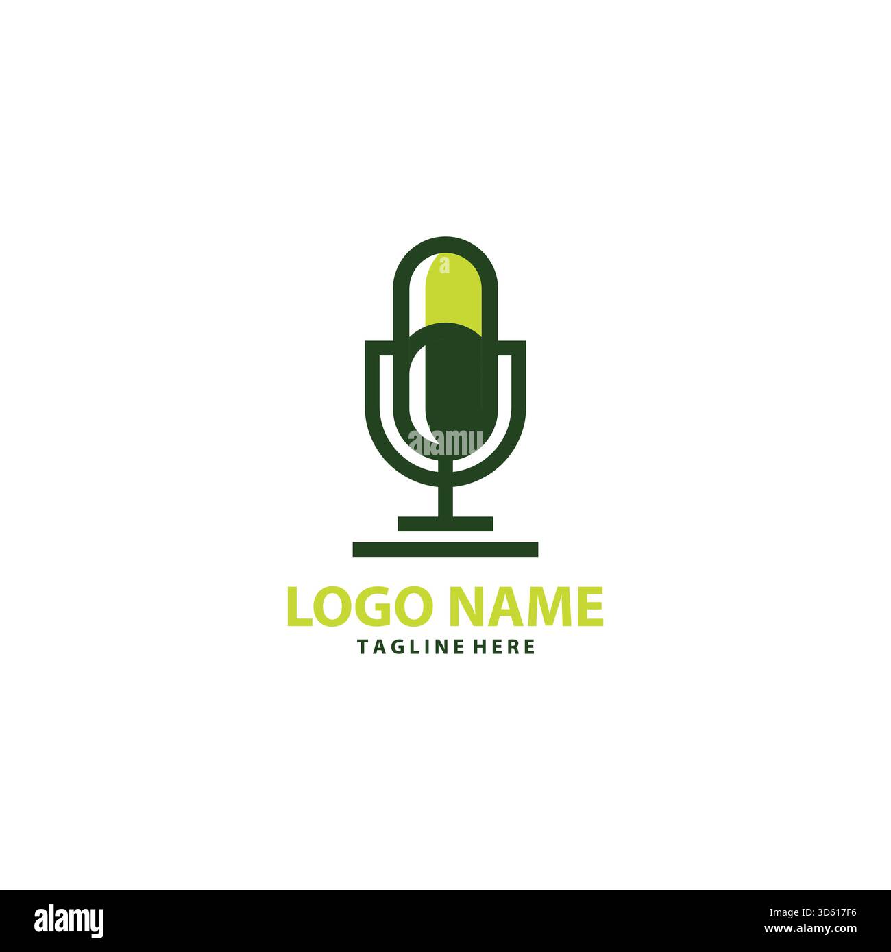 vecteur de conception de logo de podcast de pilule Illustration de Vecteur