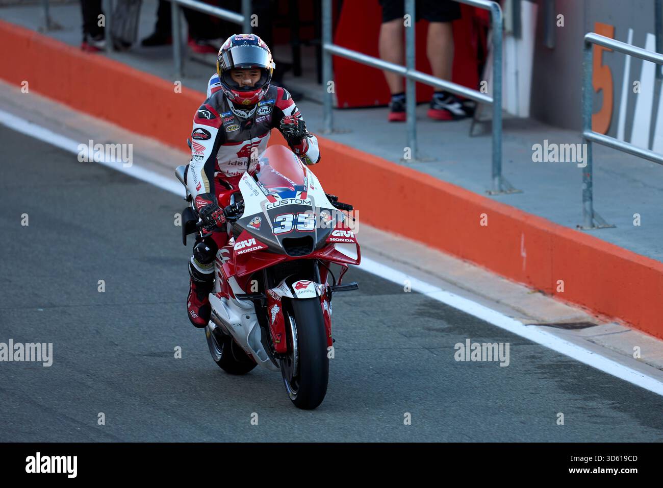 Somkiat Chantra (LCR) en action lors du Grand Prix Motul de la Communauté valencienne sur le circuit Ricardo Tormo. (Photo allemande Vidal Ponce / SOPA images / SIPA USA) Banque D'Images