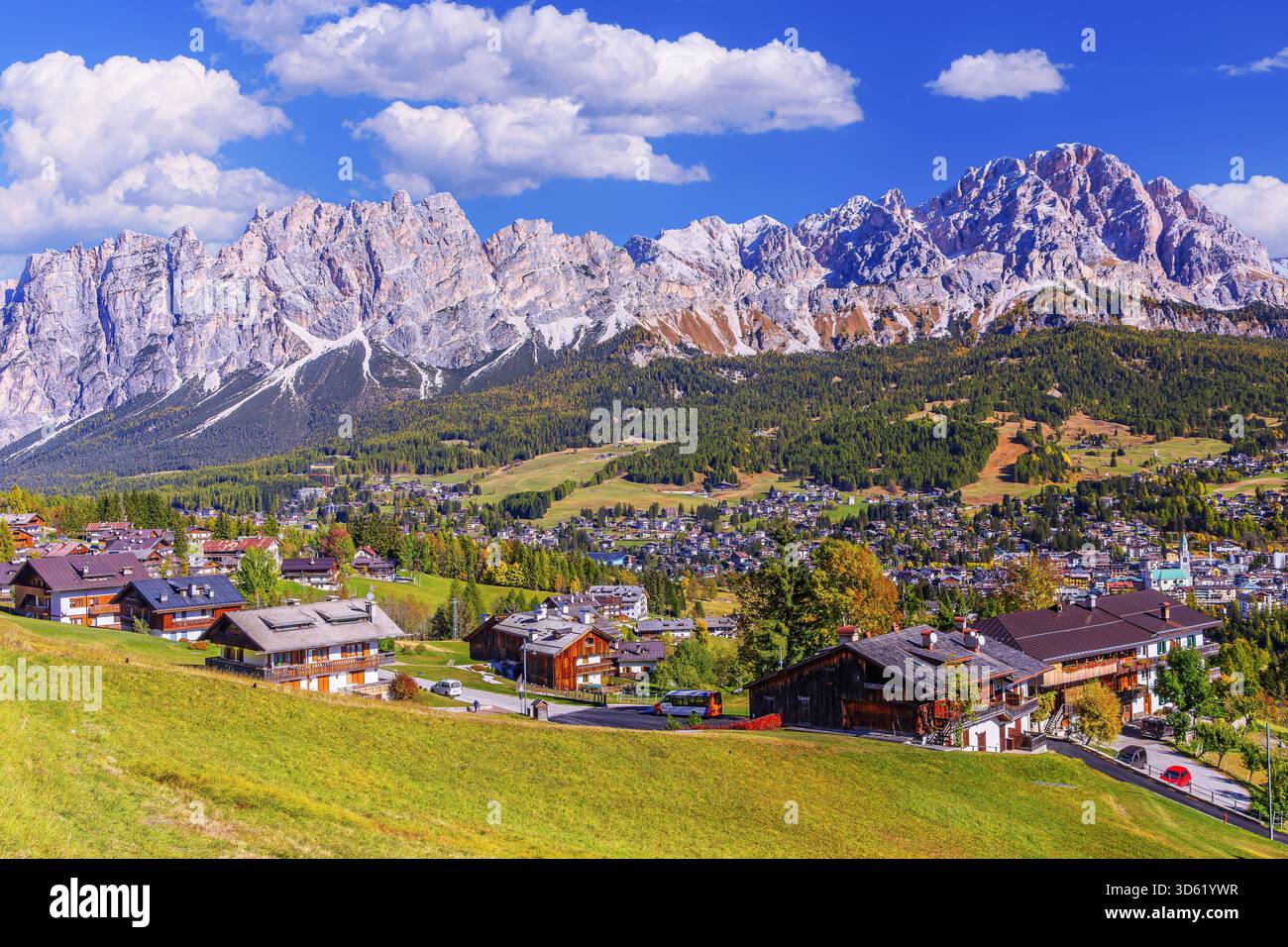Cortina d'Ampezzo Resort, également connu comme la Perle des Dolomites, Italie, Europe. Banque D'Images