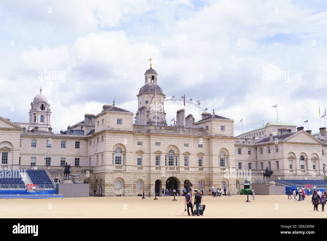Horse Guards Parade, Londres, Royaume-Uni, en préparation d'un grand événement public. Banque D'Images