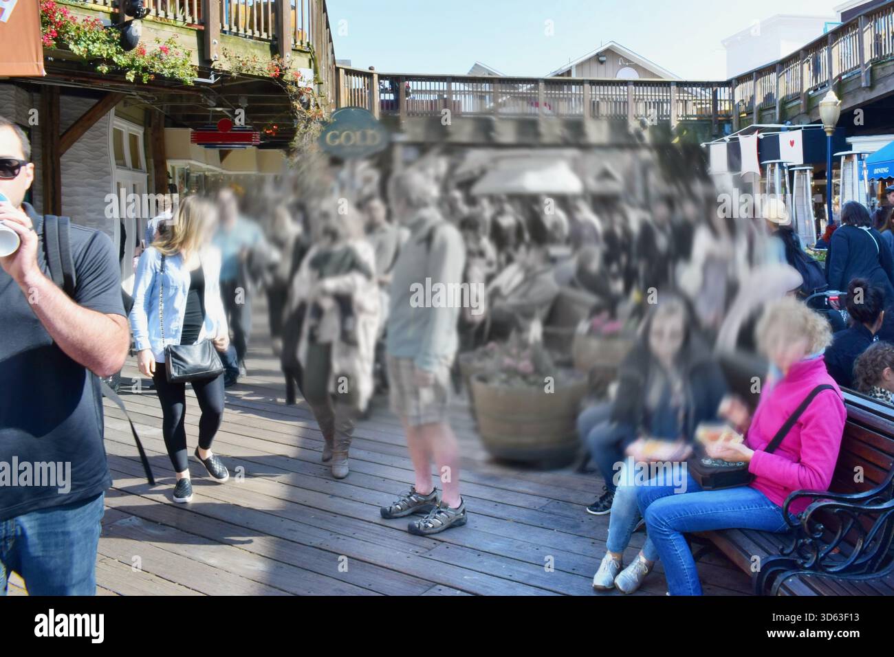 La dégénérescence maculaire (DMLA ou ARMD)- est une condition médicale qui peut entraîner une vision floue ou pas au centre du champ visuel. Banque D'Images