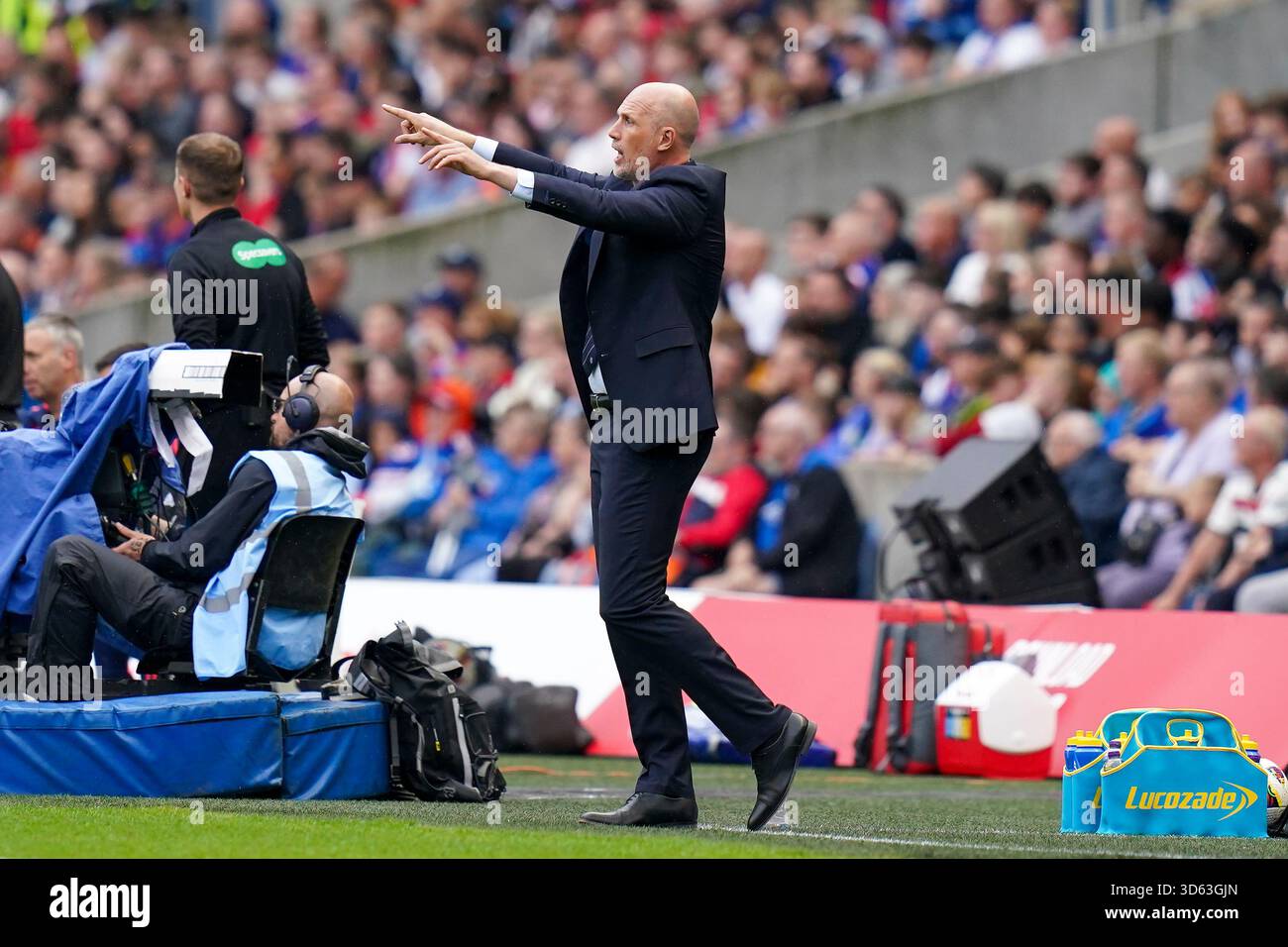 Les Glasgow Rangers Philippe Clement lors du match amical de pré-saison des Glasgow Rangers FC contre Manchester United FC au Scottish Gas Murrayfield Stadium, à Édimbourg, en Écosse, au Royaume-Uni, le 20 juillet 2024 Banque D'Images