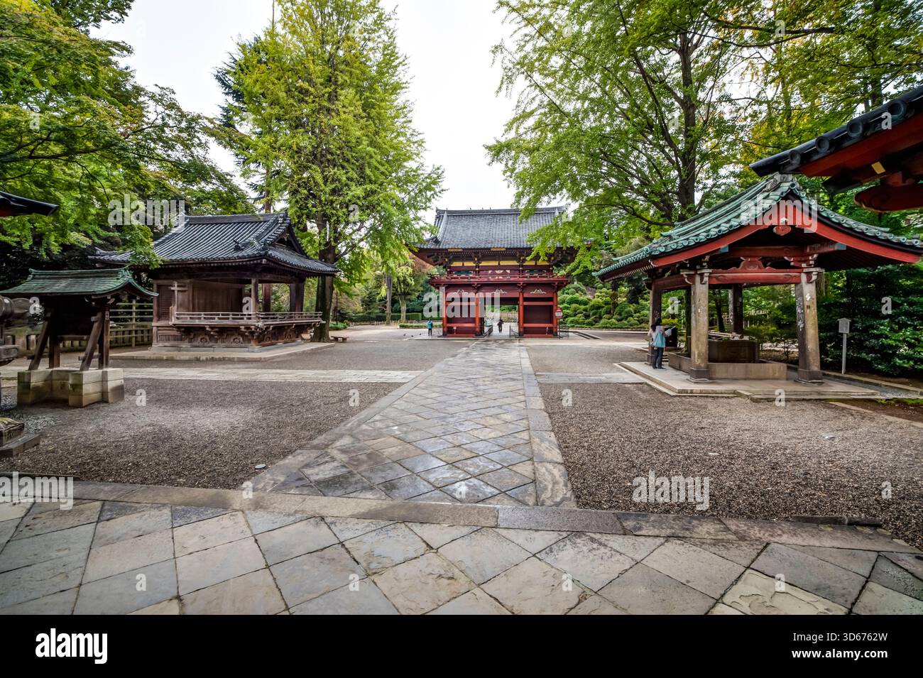 En japonais, Nezu-Shrine Yanaka, Taito-ku, Tokyo, Japon Banque D'Images