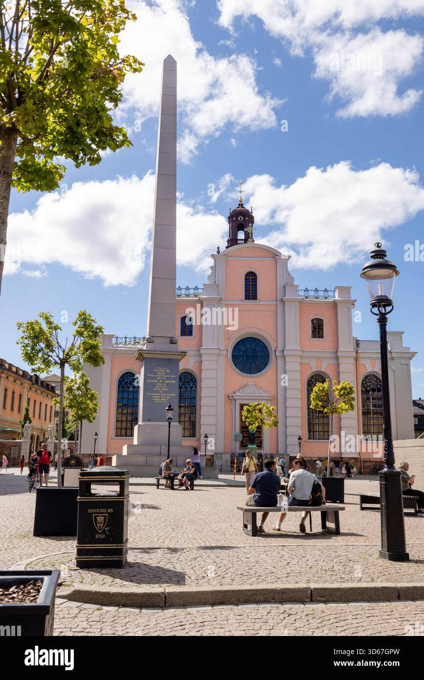 Suède, Stockholm, Gamla Stan, Old Town, composé Nikolai Church, Sankt Nikolai kyrka Banque D'Images