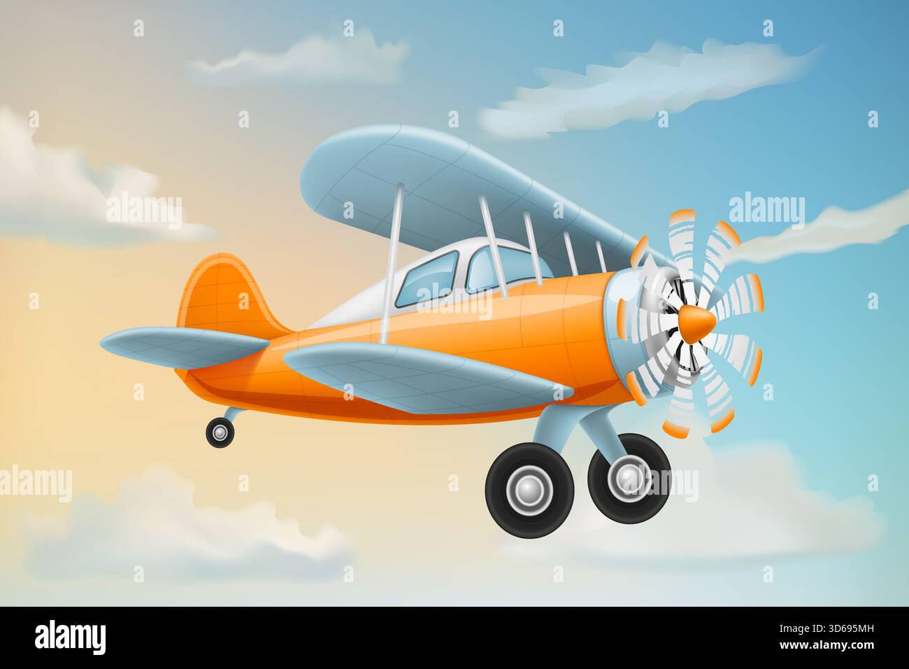 rétro aircraft vintage airplane illustration vectorielle d'avion ancien illustration vectorielle isolée sur fond blanc Banque D'Images