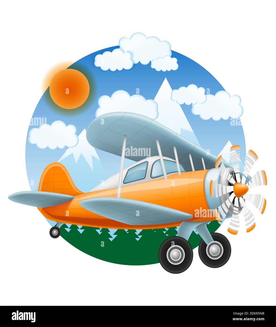 rétro aircraft vintage airplane illustration vectorielle d'avion ancien illustration vectorielle isolée sur fond blanc Banque D'Images