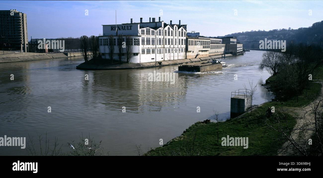 Cuchi White (1930-2013) série Navirland : l'usine Renault de Boulogne-Billancourt, France, années 1980-1990 Banque D'Images