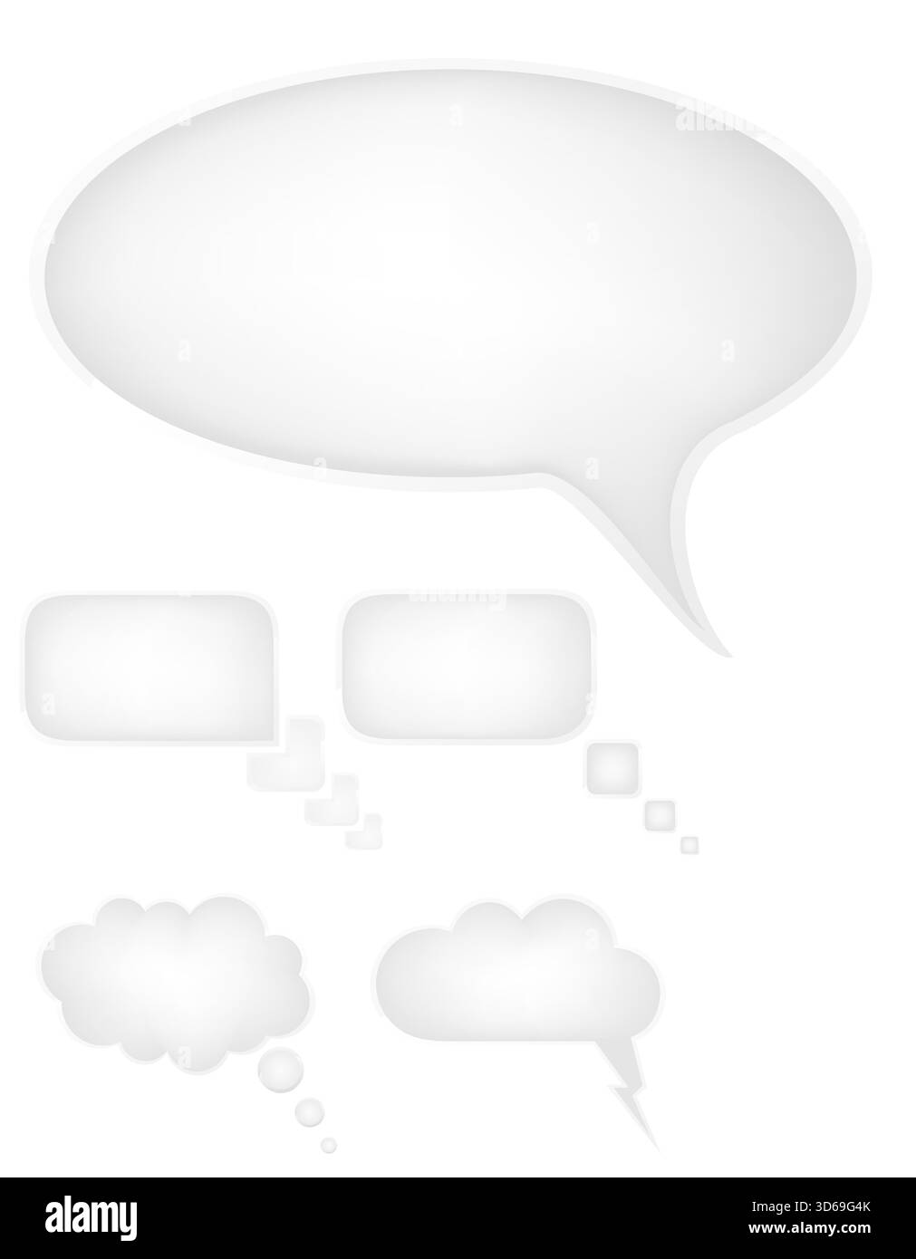 bulles de parole pour illustration vectorielle stock de dessin animé de message isolé sur fond blanc Illustration de Vecteur