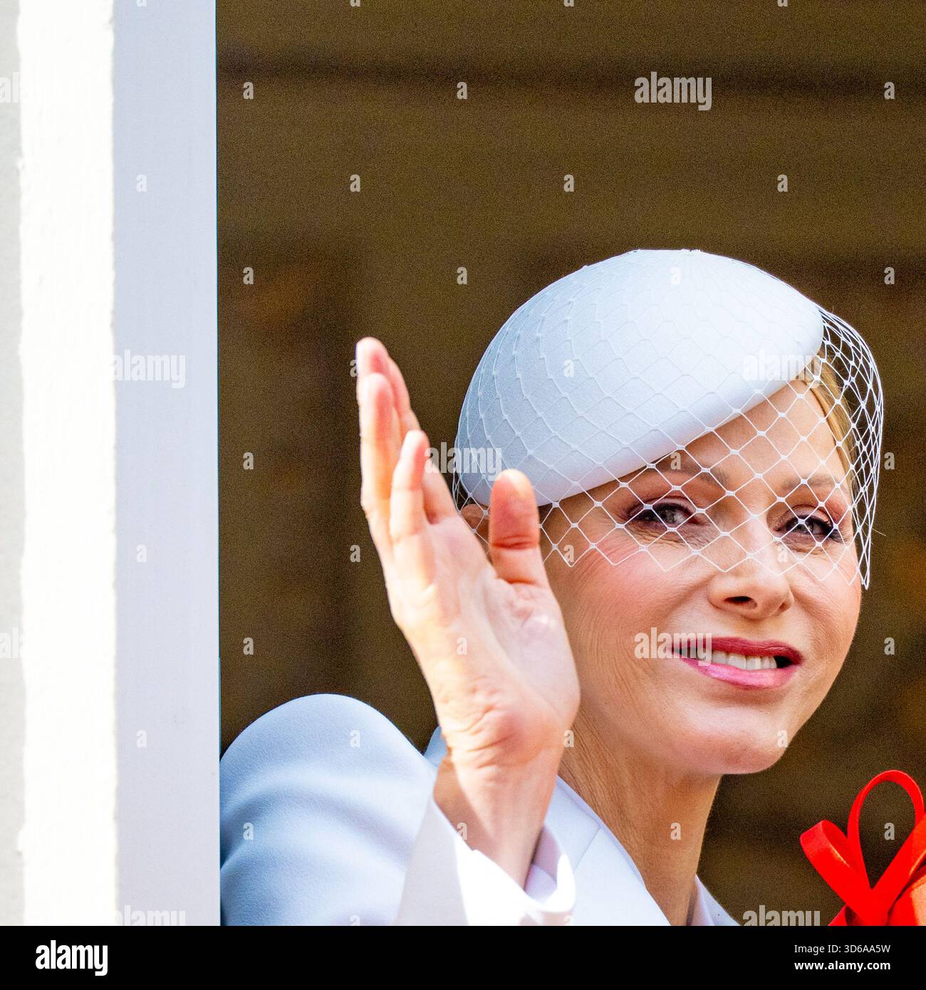 Monaco ville, Monaco. 19 novembre 2025. La princesse Charlène lors du défilé de l'Armée, dans le cadre des célébrations officielles marquant la fête nationale de la principauté 2025 au Palais de Monaco à Monte Carlo à Monaco. (Photo de DPPA/SIPA USA) crédit : Sipa US/Alamy Live News Banque D'Images