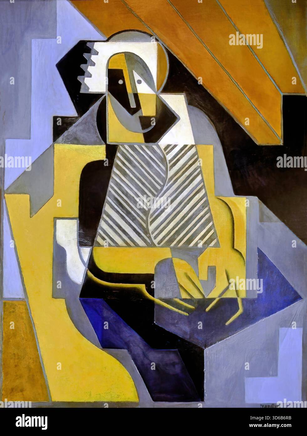 Juan gris – femme assise (1915) Illustration de Vecteur