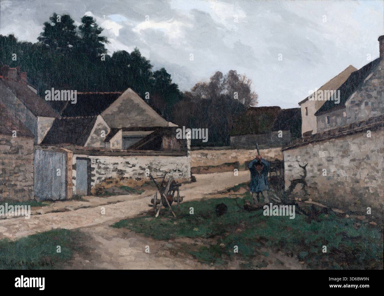 'Rue de village ? Marlotte (rue Village à Marlotte) (1866). Alfred Sisley (français, 1840-1899)' Banque D'Images