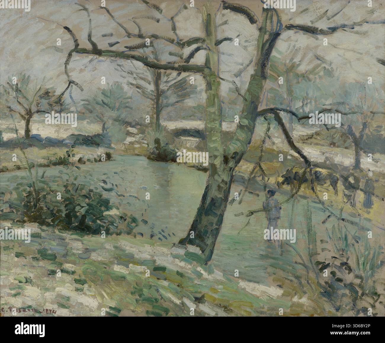 Camille PISSARRO (1830 - 1903) l'étang à Montfoucault - Collection