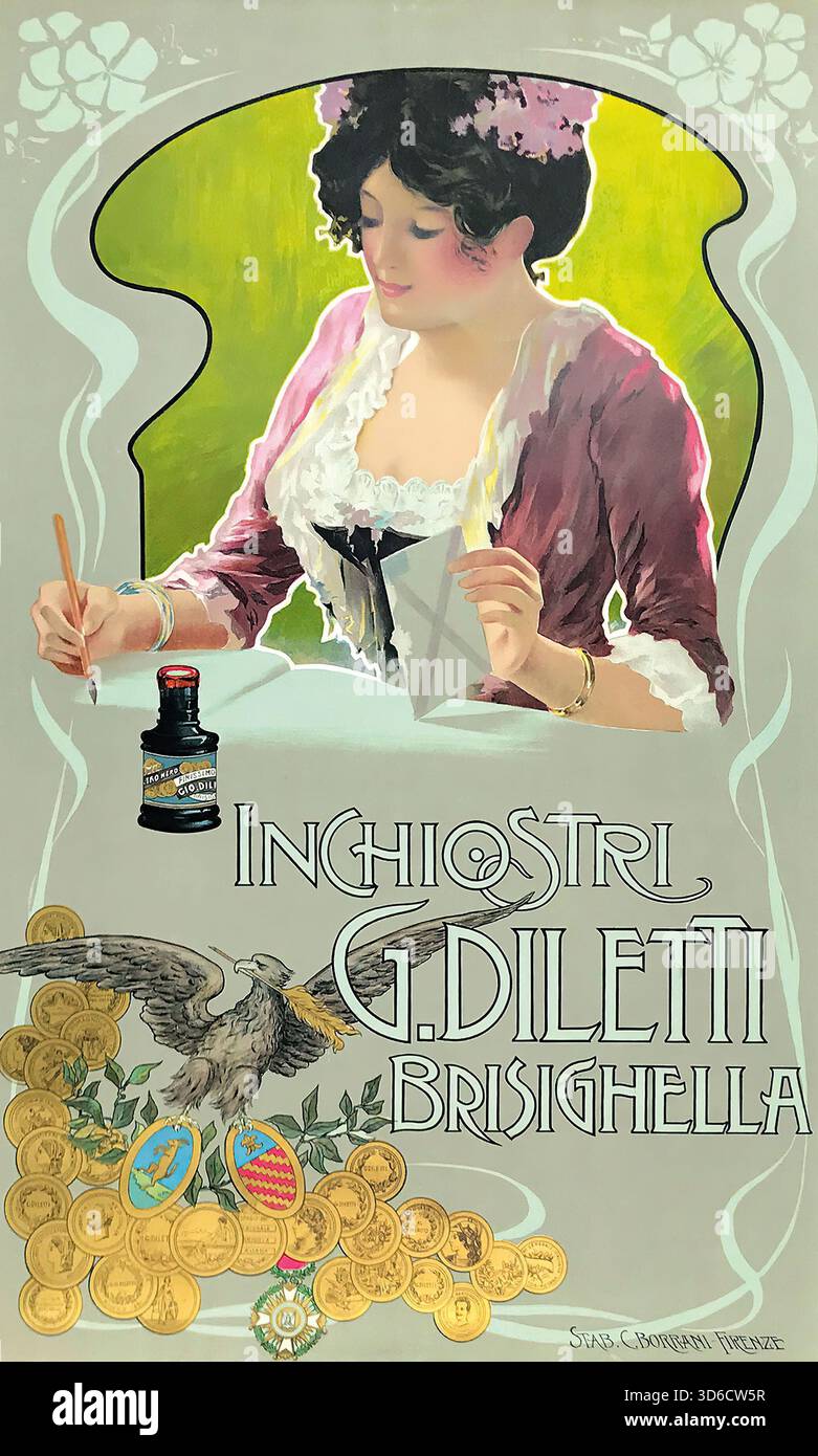 Inchiostri Diletti Brisighella / encres Diletti Brisighella (1900). Anonyme Banque D'Images
