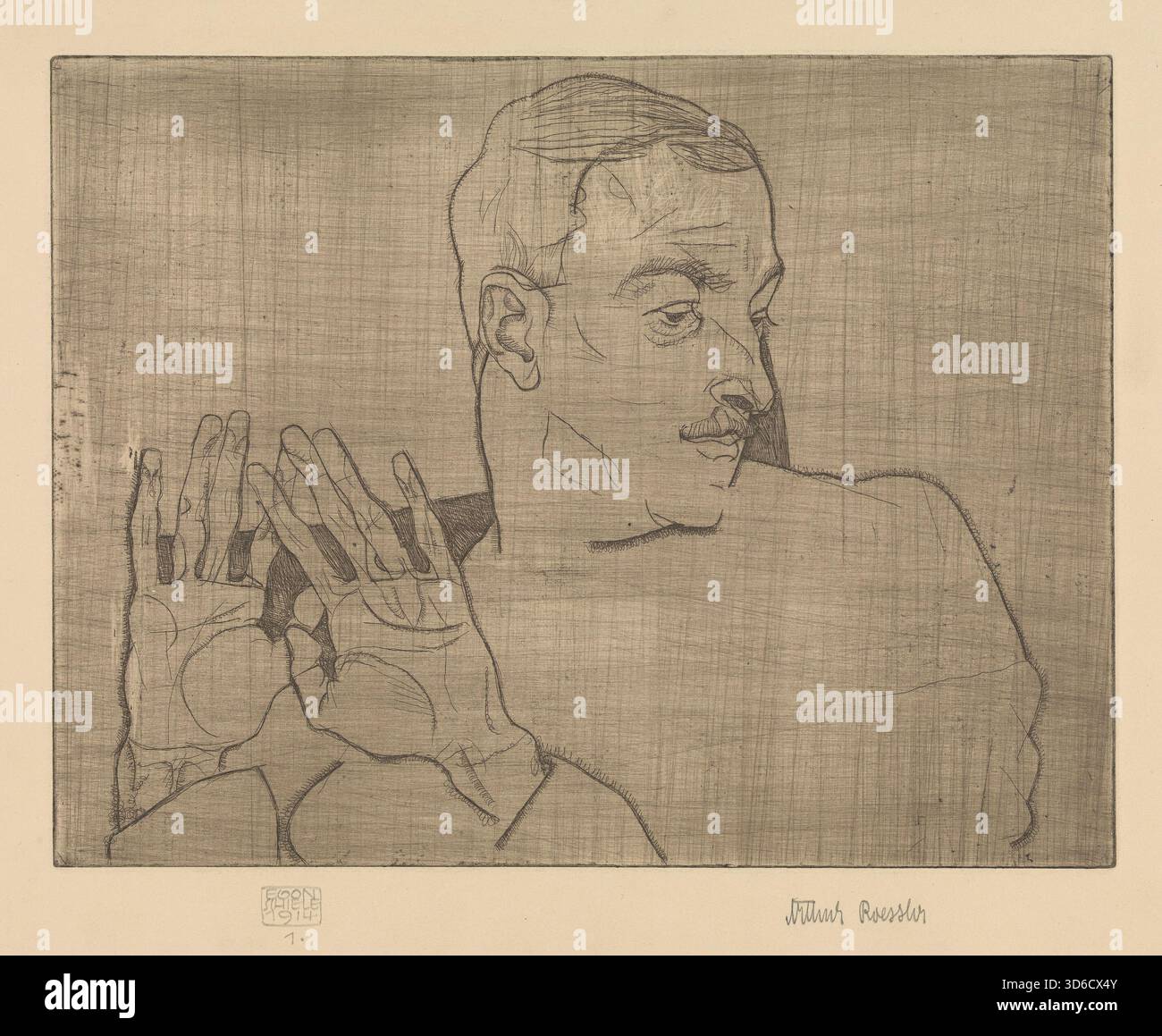 Arthur Roessler. Egon Schiele (autrichien, 1890-1918)' Banque D'Images