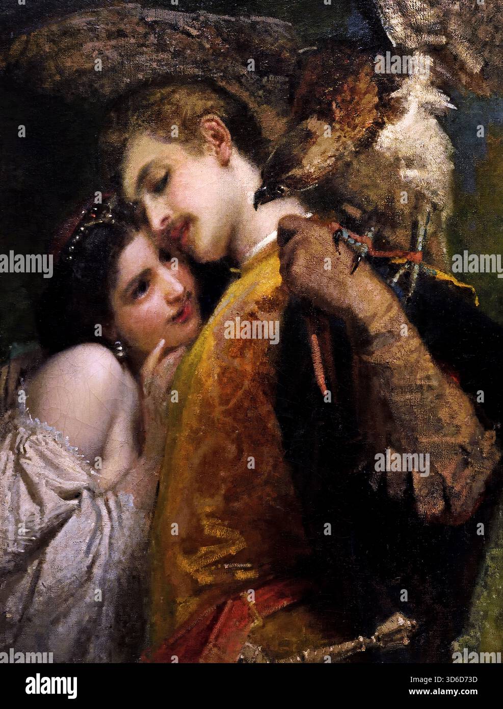 - Le Crillon le Falconer 1863 Tranquillo Cremona (1837- 1878) l'Italie, l'italien. Banque D'Images