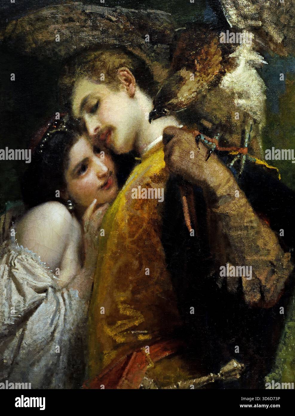 - Le Crillon le Falconer 1863 Tranquillo Cremona (1837- 1878) l'Italie, l'italien. Banque D'Images