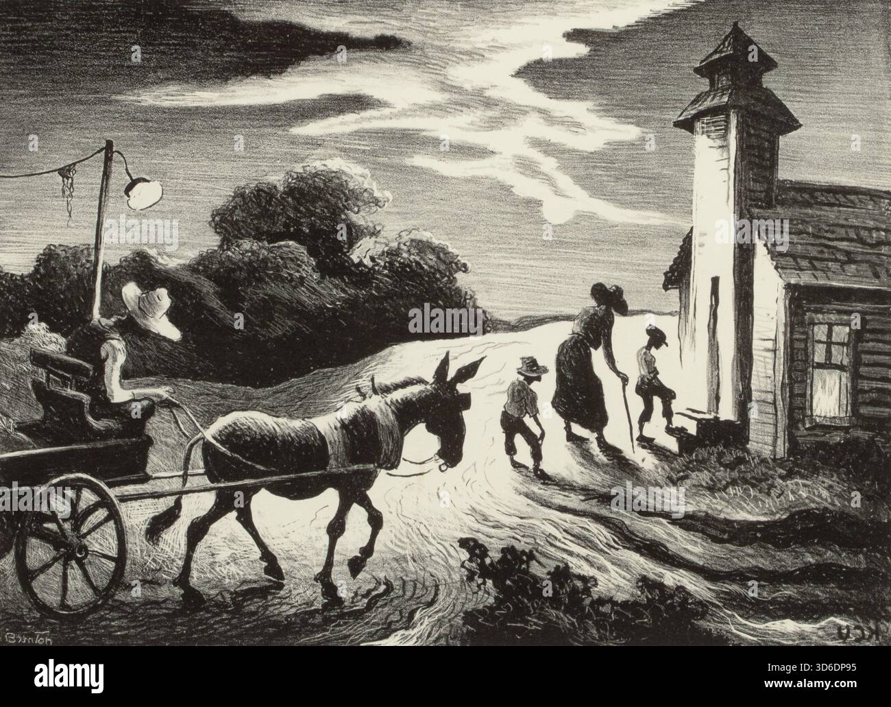 'Réunion de prière (mercredi soir), 1949. Thomas Hart Benton (1899 - 1975). Banque D'Images