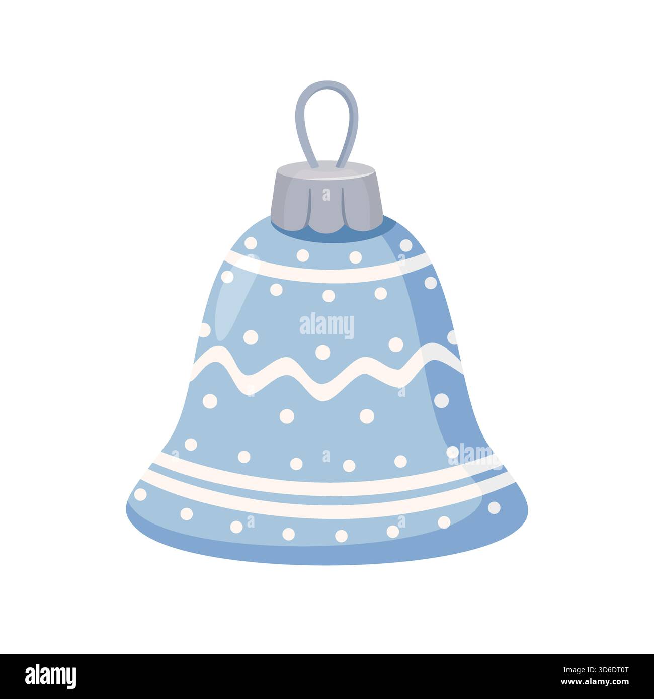 Illustration d'ornement de cloche de Noël bleue Illustration de Vecteur