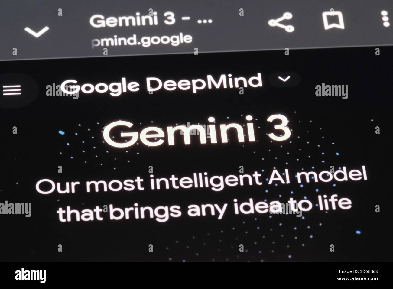 Shanghai, Chine-Nov.19th 2025 : modèle Gemini 3 ai sur le site Web Banque D'Images
