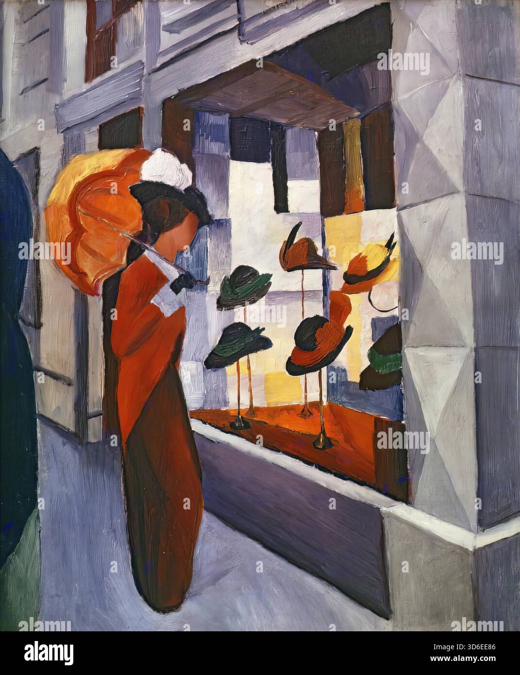 En face de la boutique de chapeaux (1914) – August Mack Illustration de Vecteur