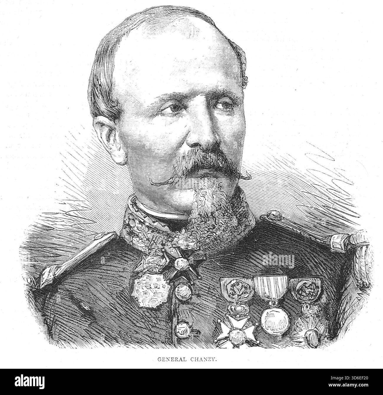 Général Antoine Chanzy, commandant du XVIe corps de l'armée de Loire, pendant la guerre franco-prussienne. Plus tard, il commande la deuxième armée de Loire créée en décembre 1870 Banque D'Images