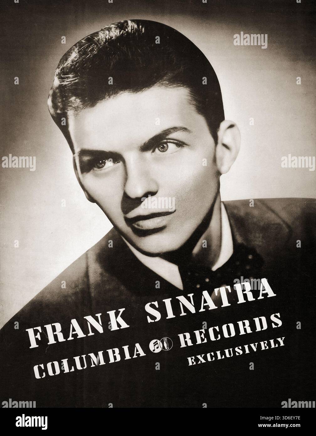 Chanteur Frank Sinatra – Columbia Records promo Poster, années 1940 Banque D'Images