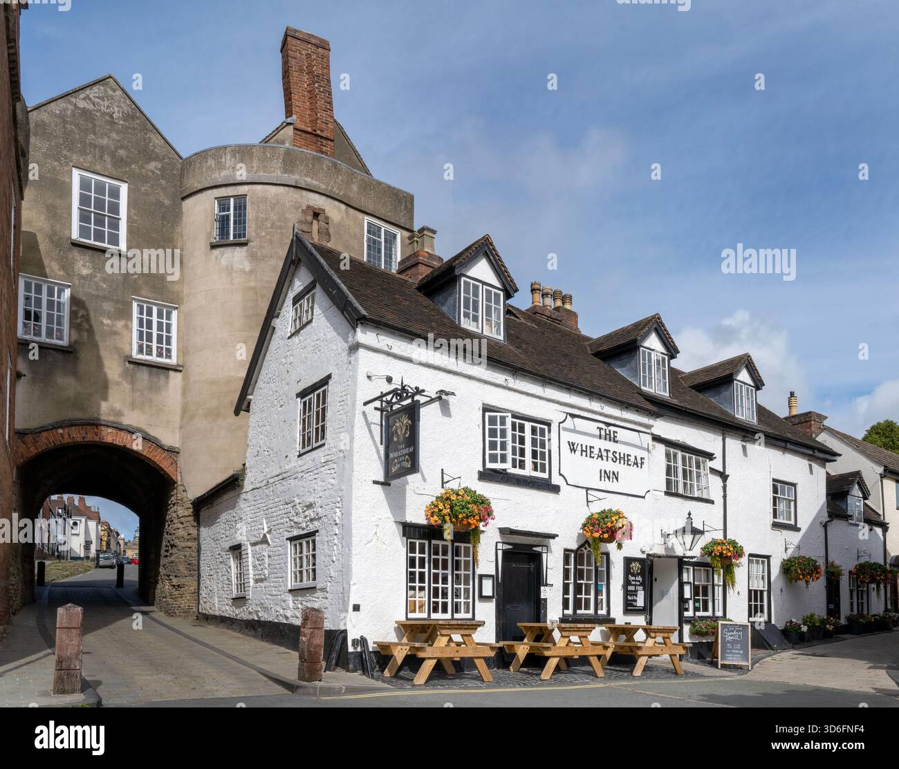 The Wheatsheaf Inn - public House - Lower Broad Street, Ludlow, Shropshire, Angleterre, Royaume-Uni - pub anglais traditionnel Banque D'Images