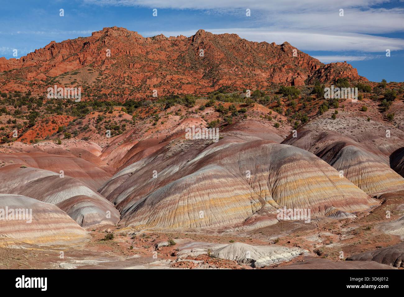 Paria Rainbow Mountains, Paria River Canyon, Utah, États-Unis Banque D'Images