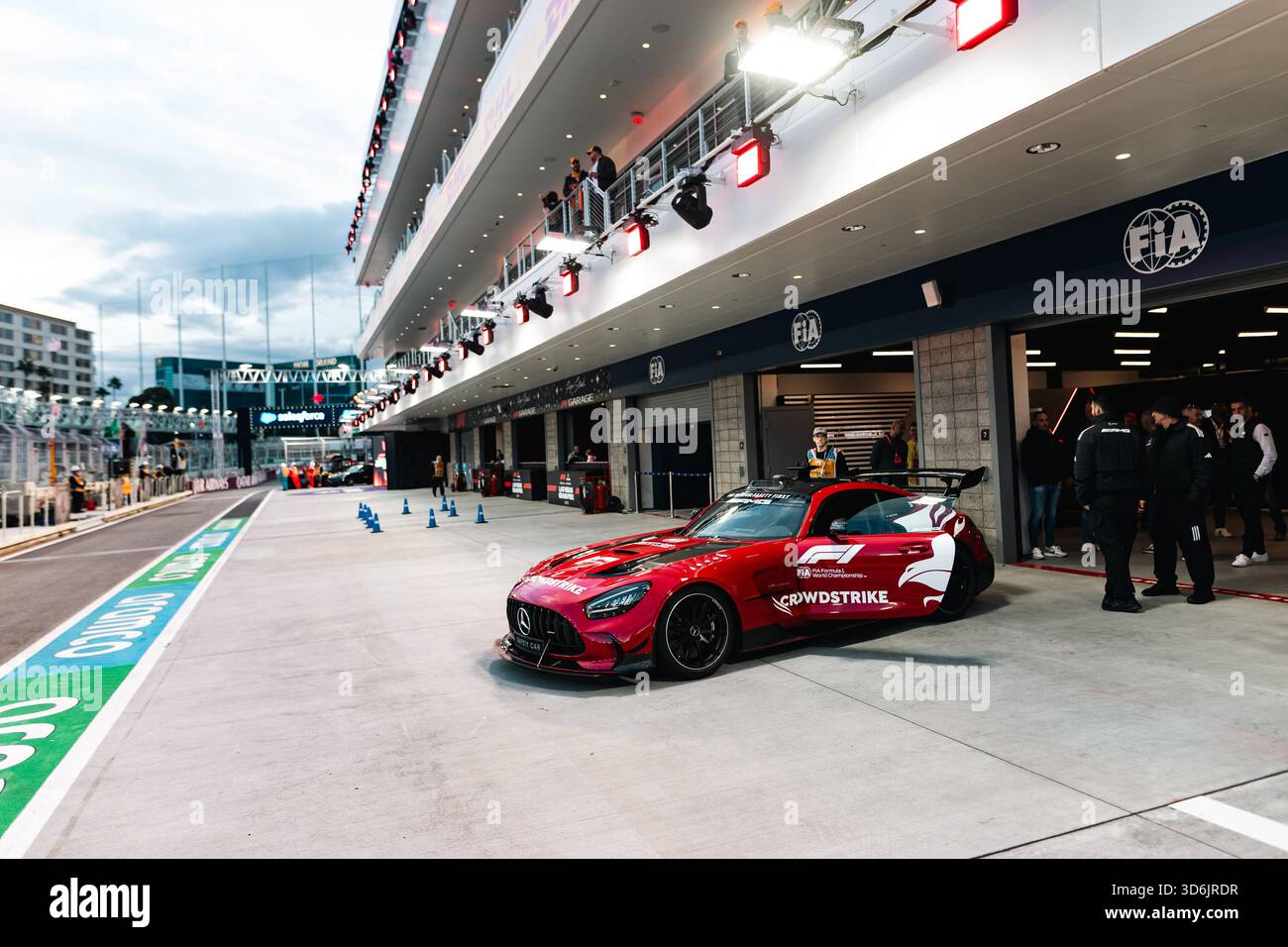FIA Mercedes-AMG GT Black Series Safety car lors du Grand Prix de formule 1 de Las Vegas 2025, 22e manche du Championnat du monde de formule 1 2025 de la FIA du 21 au 23 novembre 2025 sur le Las Vegas Strip circuit, à Paradise, Nevada, États-Unis d'Amérique Banque D'Images