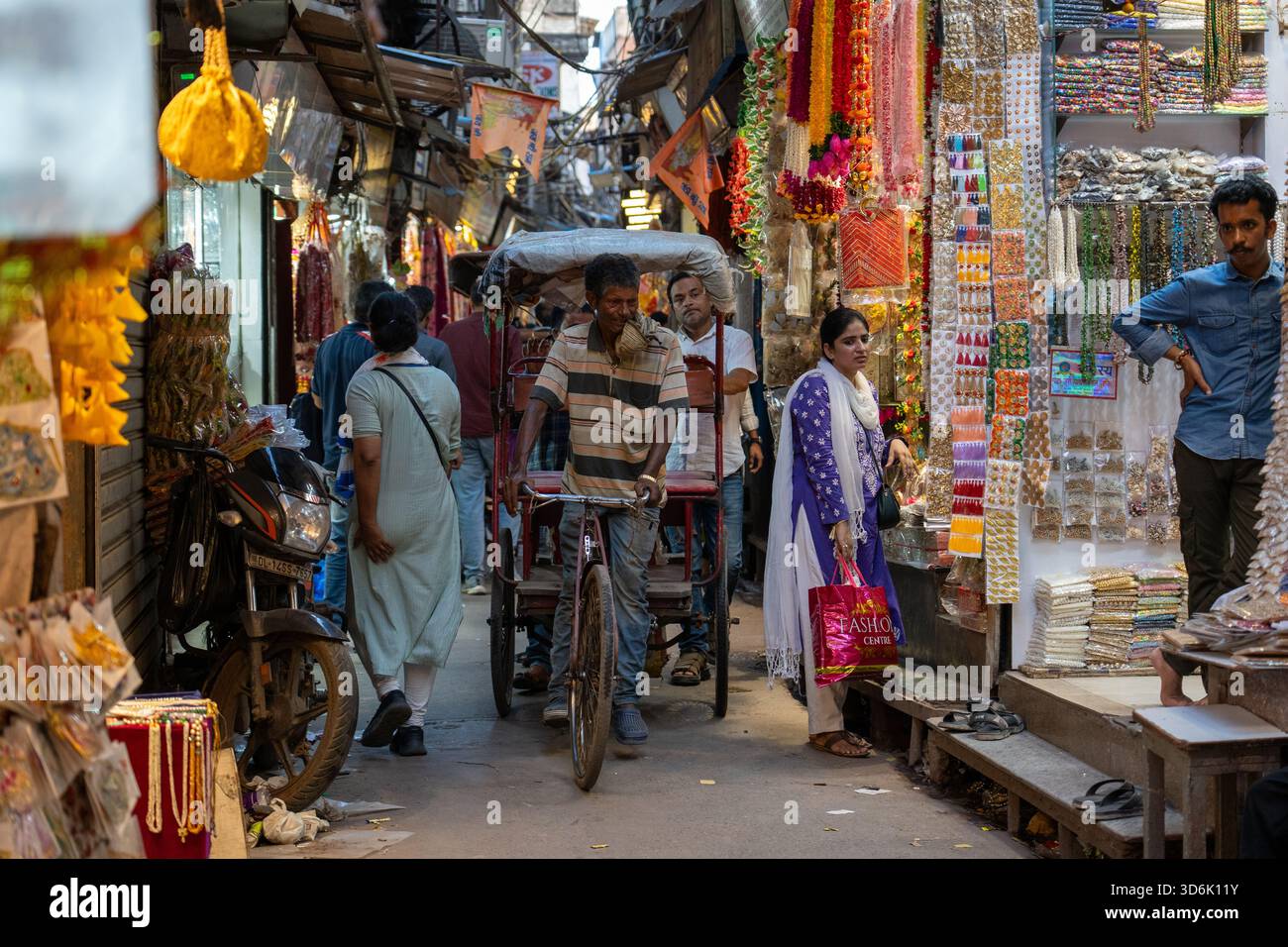 Marché Chandni Chowk dans le vieux Delhi Banque D'Images