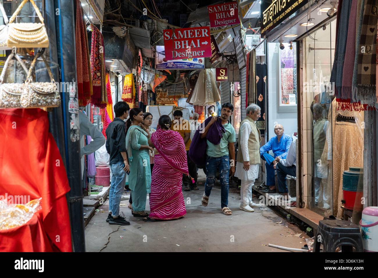Marché Chandni Chowk dans le vieux Delhi Banque D'Images