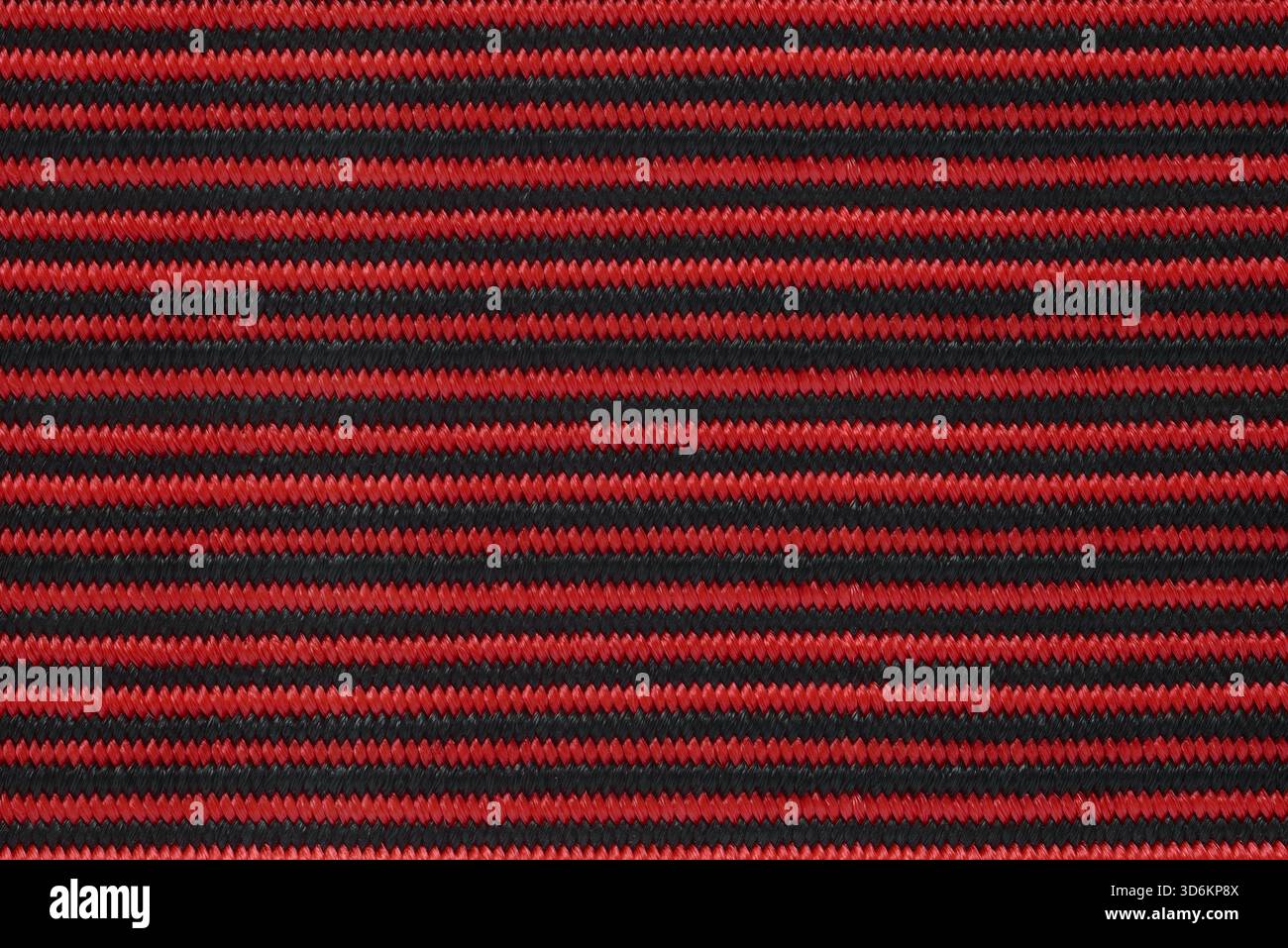 tissu textile tissé rayé noir et rouge fond Banque D'Images