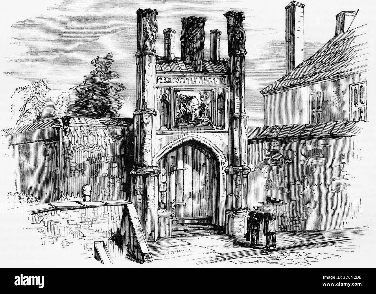 Wolsey s College War zwei Jahre lang, von 1528 bis 1530, die Mutterschule der Queen Elizabeth School oder Ipswich Grammar School. Von dem Gebäude ist Banque D'Images