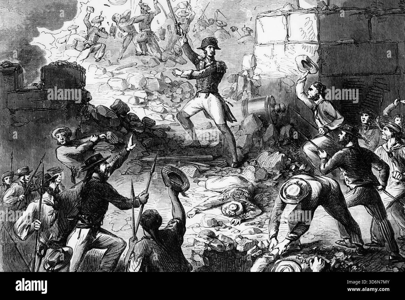 Sir Sydney Smith BEI der Belagerung von Akko im Jahr 1799. Es handelte sich um eine erfolglose Französische Belagerung der von den Osmanen verteidigte Banque D'Images