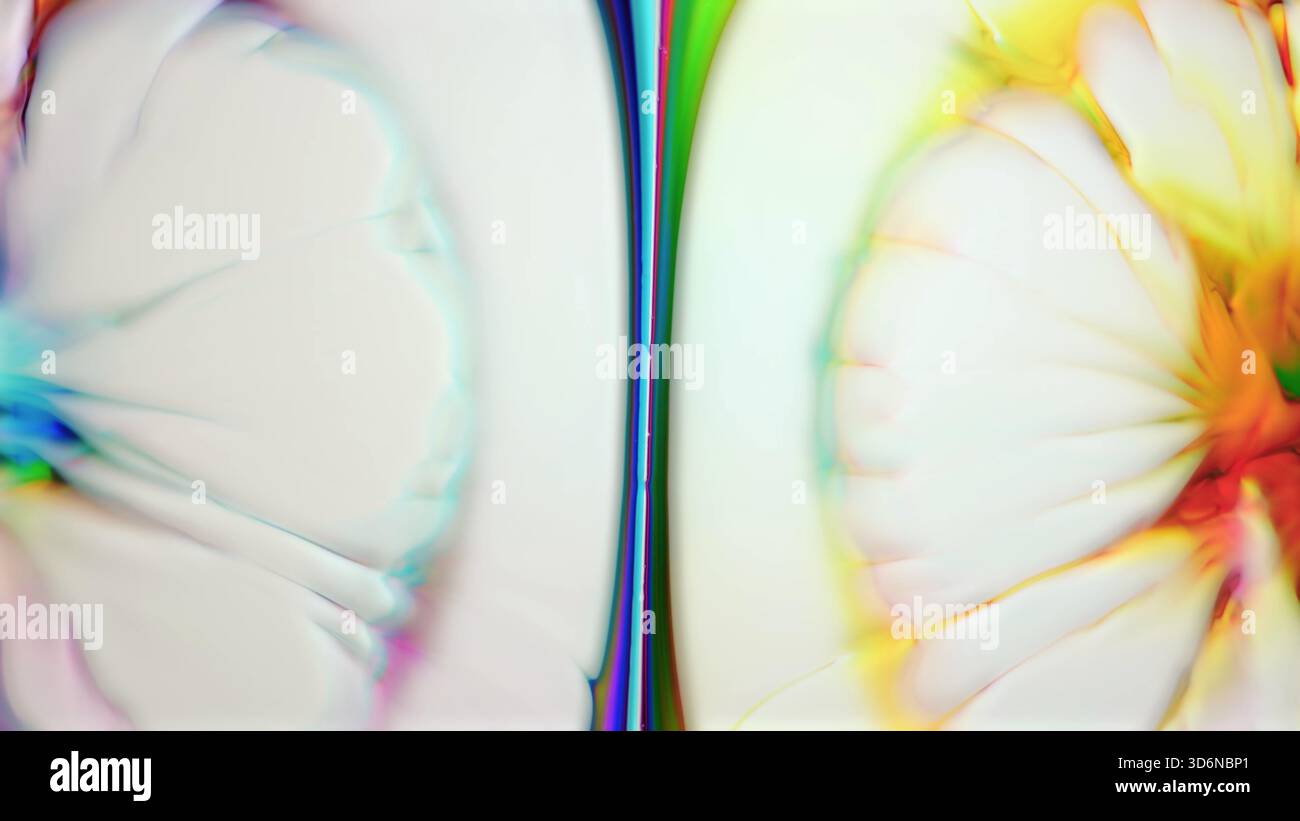 Art fluide lumineux présentant des motifs colorés vibrants symétriques Banque D'Images
