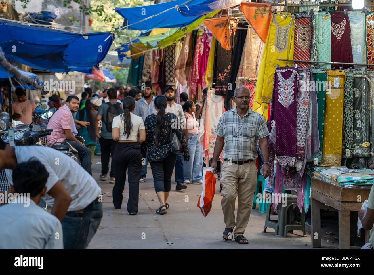 Marché Chandni Chowk dans le vieux Delhi Banque D'Images