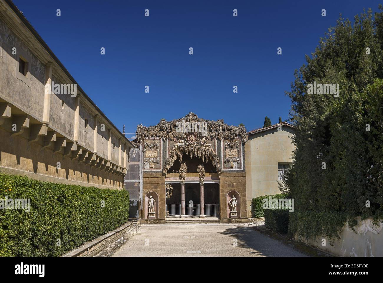 Extérieur de la grotte Buontalenti sur les jardins Boboli. Florence, Toscane, Italie, Florence, Italie Banque D'Images