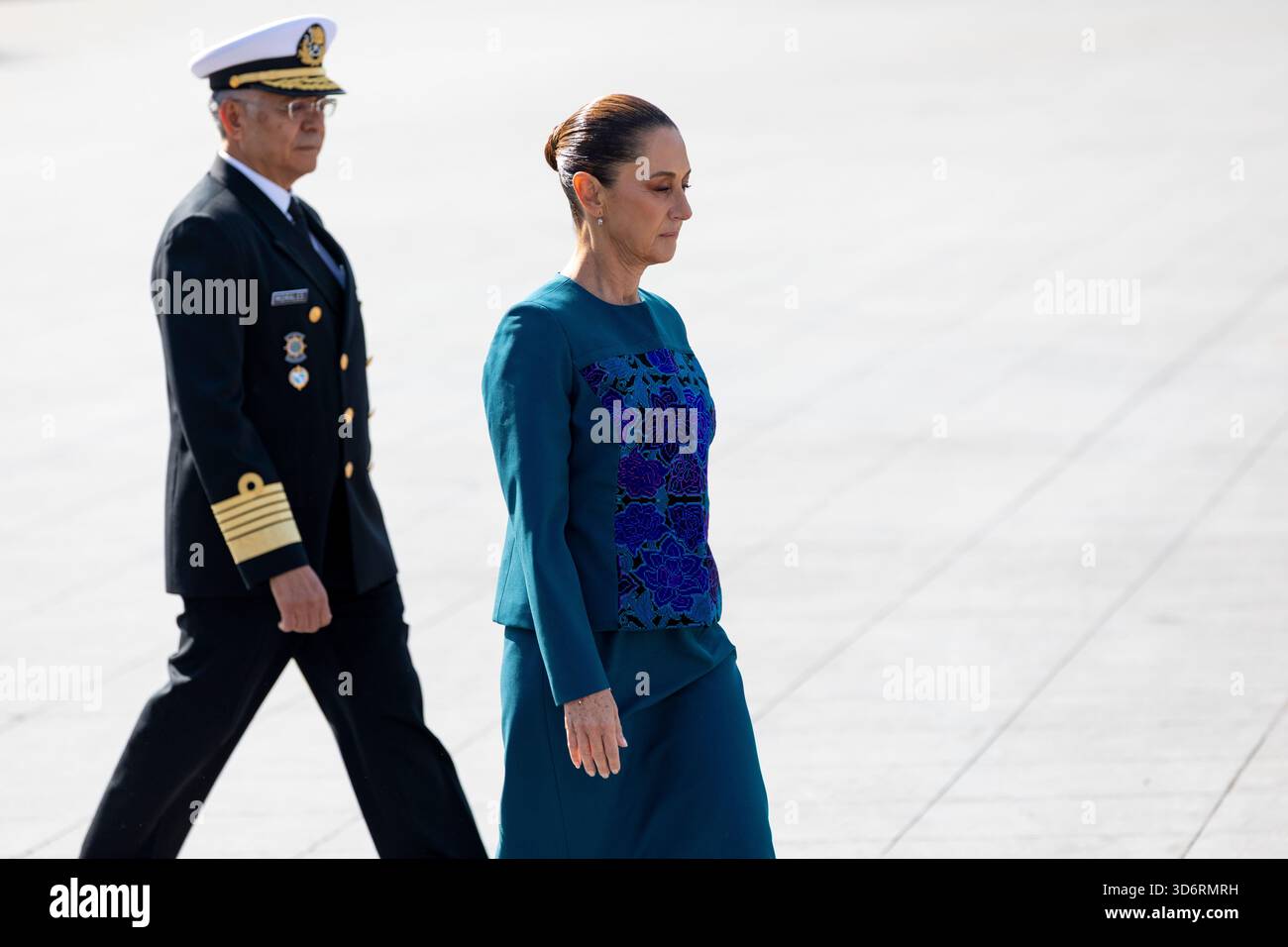 Mexico, Mexique. 20 novembre 2025. Le président mexicain Claudia Sheinbaum dirige la commémoration de l'anniversaire de la Révolution mexicaine Banque D'Images