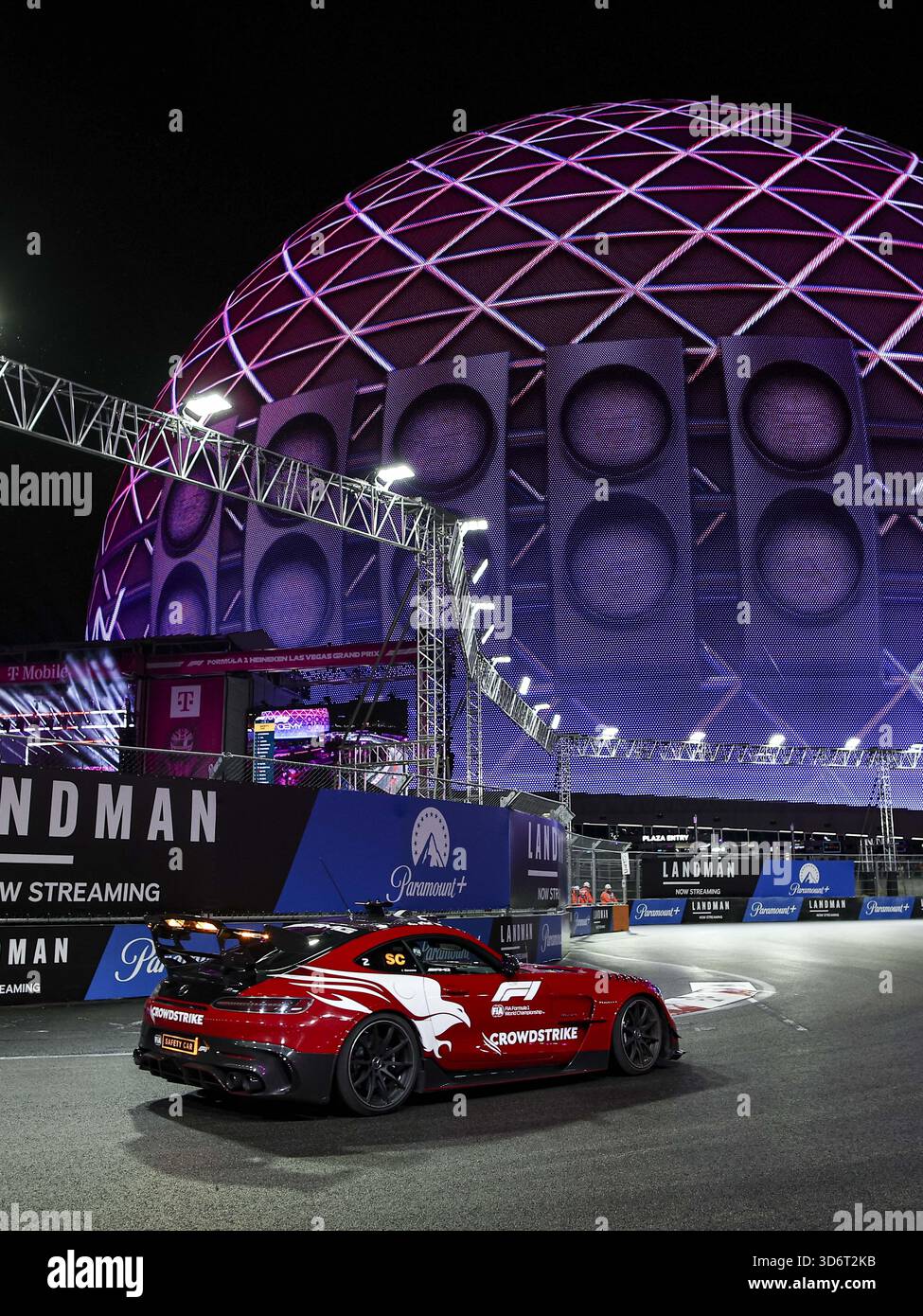 FIA Mercedes-AMG GT Black Series Safety car lors du Grand Prix de formule 1 de Las Vegas 2025, 22e manche du Championnat du monde de formule 1 2025 de la FIA du 21 au 23 novembre 2025 sur le Las Vegas Strip circuit, à Paradise, Nevada, États-Unis d'Amérique Banque D'Images