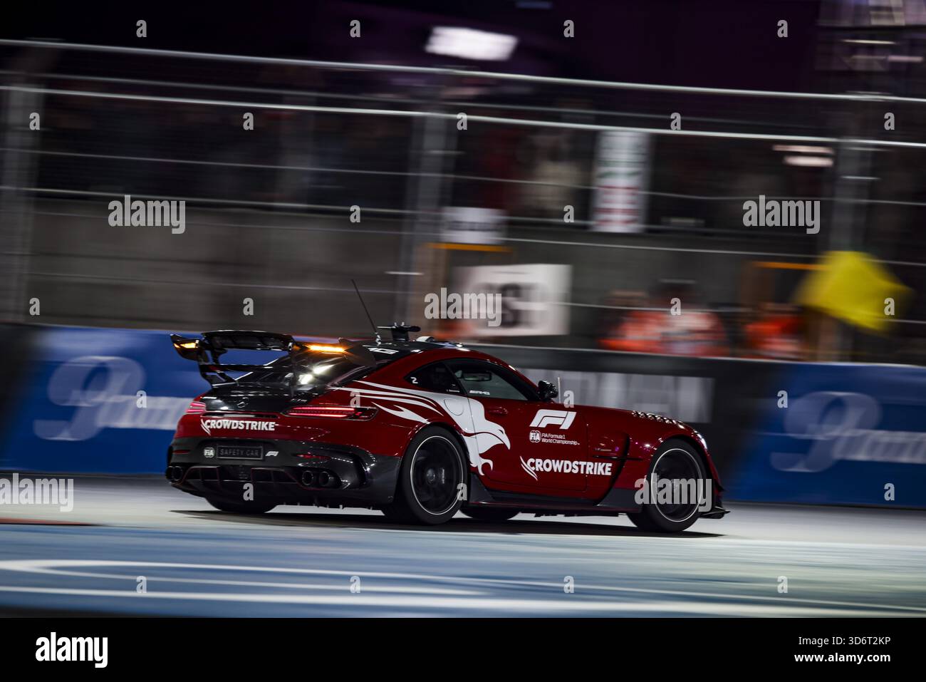 FIA Mercedes-AMG GT Black Series Safety car lors du Grand Prix de formule 1 de Las Vegas 2025, 22e manche du Championnat du monde de formule 1 2025 de la FIA du 21 au 23 novembre 2025 sur le Las Vegas Strip circuit, à Paradise, Nevada, États-Unis d'Amérique Banque D'Images