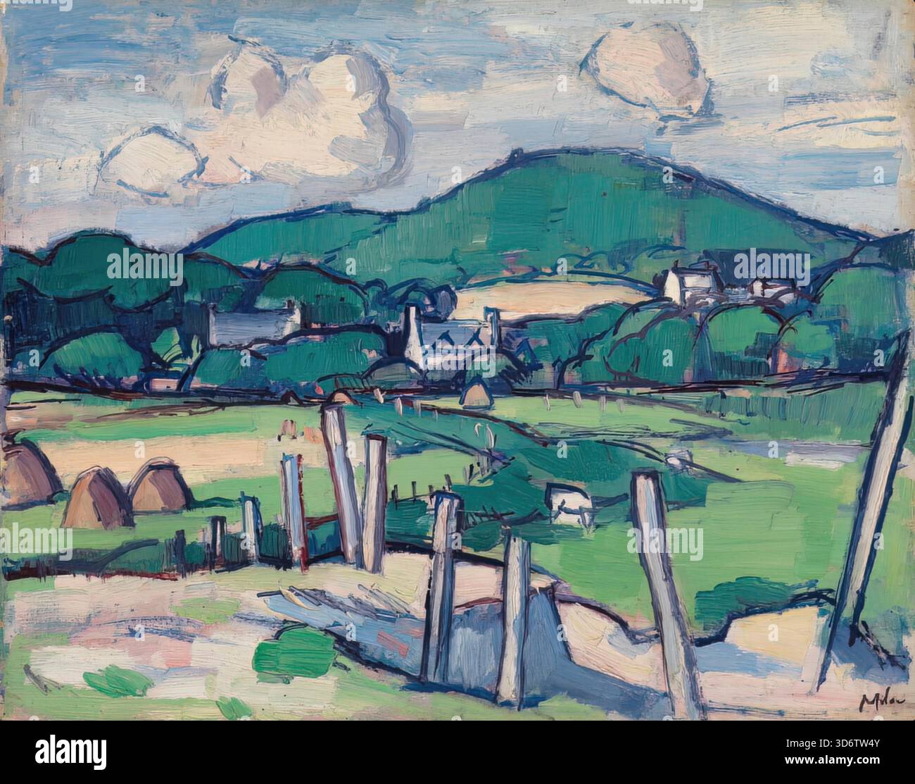 Paysage de Samuel John Peploe Illustration de Vecteur